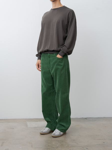 Auralee dark brown high gauge sweat pullover